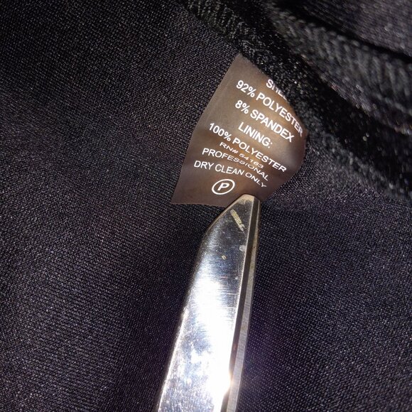 Calvin Klein Size 4 Dress Black Velvet Burnout Sleeveless Fit Flare Midi - Picture 9 of 9